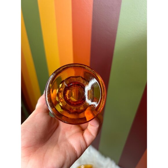 Indiana amber yellow glass Whitehall tall drinking water glasses - Picture 5 of 6